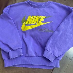 Nike Purple Sweatshirt with Gold Logo